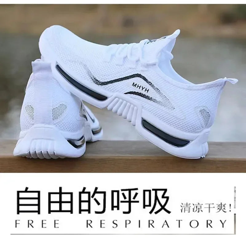 Men Shoes Slip on Fashion Sneakers Male Sport Running Shoes Breathable Gym Training Walking Tennis Shoes Non Slip Workout Flats Good Vibrations