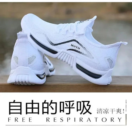 Men Shoes Slip on Fashion Sneakers Male Sport Running Shoes Breathable Gym Training Walking Tennis Shoes Non Slip Workout Flats Good Vibrations