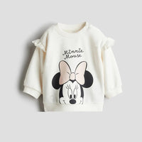 DisDisney Children's Autumn Cartoon Printed Hoodie Fashion Versatile and Simple Top Good Vibrations