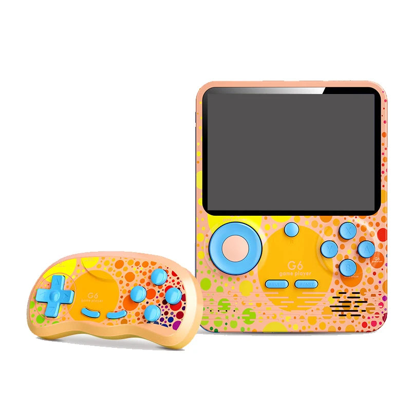 G6 Game Console 3 5 Inch Screen Handheld Game Device Portable Games Support 2 Players Video Gaming Machine for Kids Good Vibrations