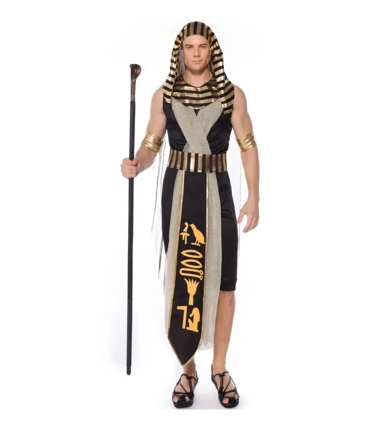 Ancient Egypt Egyptian Pharaoh Costume Egypt Cleopatra Cleopatra Queen Cosplay Halloween Party Couple Party Dress Good Vibrations