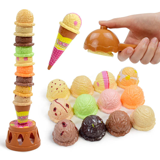 Children Simulation Food Kitchen Toy Ice Cream Stack Up Play Kids Pretend Play Toys Educational Toys For Baby Gifts Good Vibrations