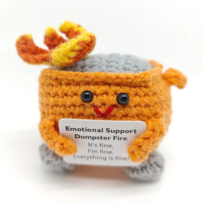 1pc Emotional Support Gifts, Handmade Creative Plush Desktop Decoration Ornaments, Interesting Mini Cute Home Furnishings Decoration, Gifts Suitable for Holiday and Birthday to Encourage Friends, Home Decorations Good Vibrations