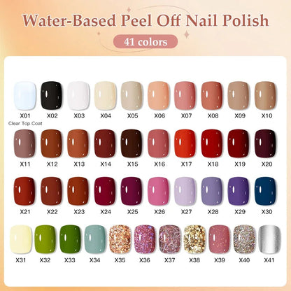 10ml Peel Off Water-Based Starry Nail Polish Fast Drying Long-Lasting Healthy And Brightening Effect No Need Lamp Cure Good Vibrations