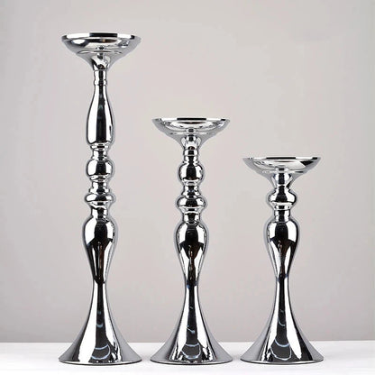 Metal Candle Holders Flowers Vase Candlestick Centerpieces Road Lead Candelabra Centerpieces Wedding porps Christmas decoration Good Vibrations