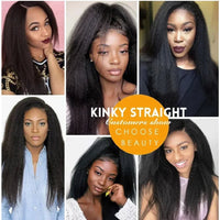 Wear And Go Glueless Wigs Human Hair For Women Kinky Straight Lace Front Wig Pre Cut Lace Beginner Friendly 4x4 Lace Wig Natural Good Vibrations