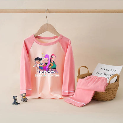 K-Pop Hunters Zoey Mira Rumi Children's Clothing Sets Boys Cartoon Sleepwear Clothes Kids Pajamas Set Baby Girls Cotton Pyjama Good Vibrations