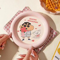 Cartoon Crayon Shin Chan Ceramic Tableware Set Cute Home Dining Bowl Pink Cute Girl Heart Round Bowl Water Cup Plate Gift Good Vibrations