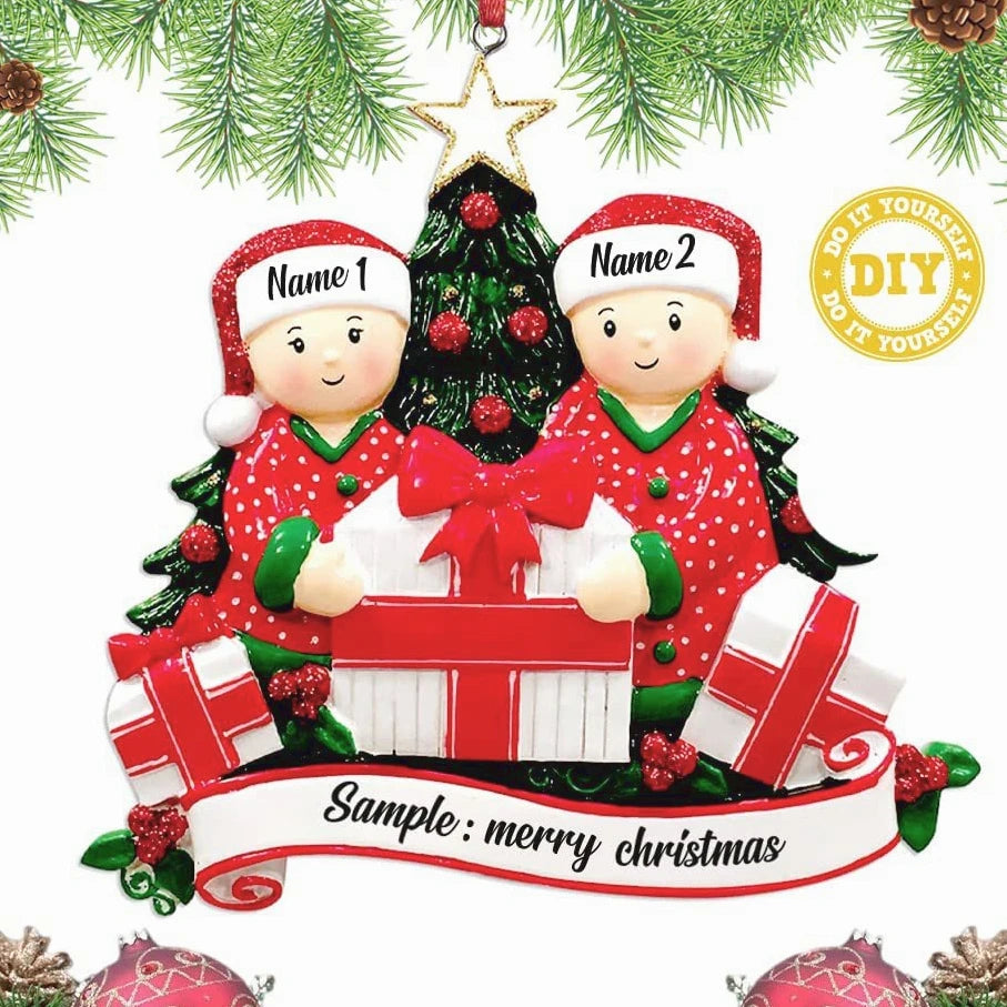 Christmas Tree Hanging 2023 Navidad DIY Personalised Home Christmas Decorations Gifts New Year 2024 Home Decoration Good Vibrations
