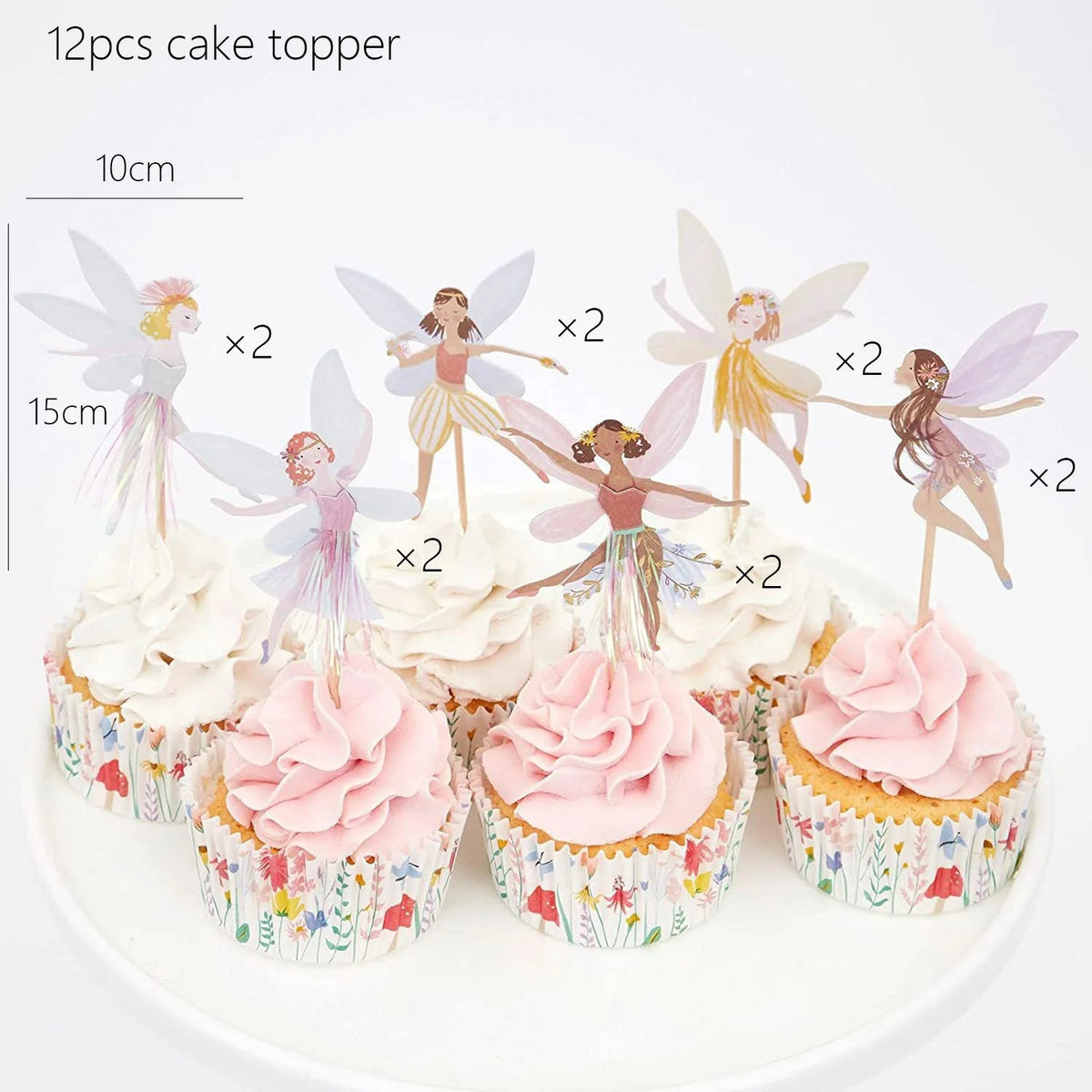 Fairy Party Supplies for Girl Birthday Fairies Enchanted Themed Baby Shower Party Decor Garden Flower Disposable Tableware Decor Good Vibrations