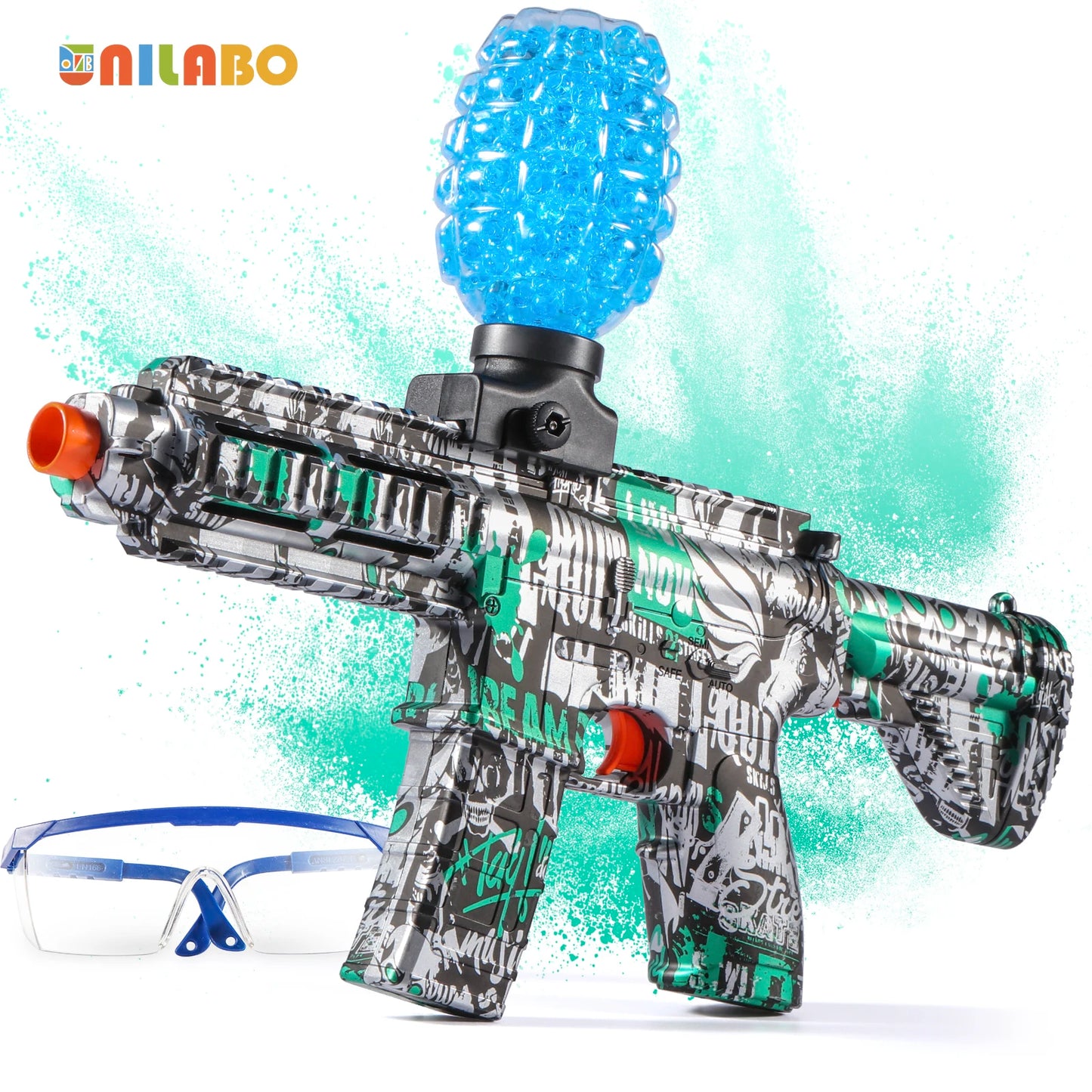 M416 Electric Ball Blaster Toy Gun - High-Speed, Metallic Finish, Rechargeable - Halloween Thanksgiving Gift(Bullets Excluded) Good Vibrations