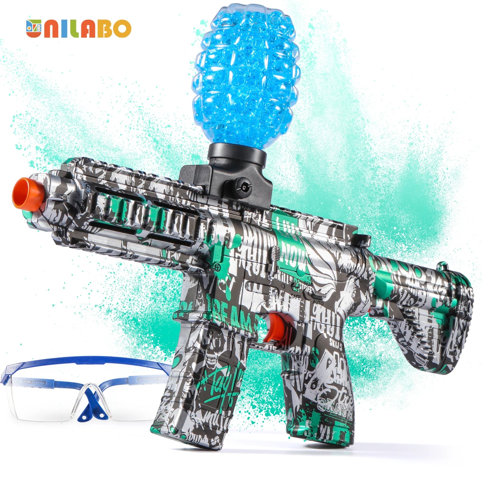 M416 Electric Ball Blaster Toy Gun - High-Speed, Metallic Finish, Rechargeable - Halloween Thanksgiving Gift(Bullets Excluded) Good Vibrations