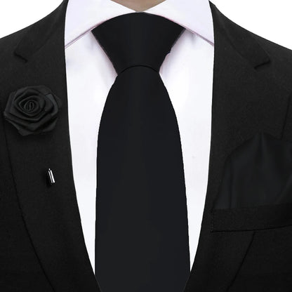 Mens Ties Set Sage Green Pink Grey Brown NeckTie Pocket Square Brooch Wedding Tie Suit Accessories Fit Group Holiday Party