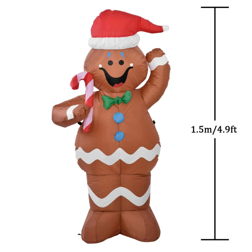 Christmas Inflatables Glowing Snowman Penguins Santa Claus with Built-in LED Decoration for Xmas Party Indoor Outdoor Yard Good Vibrations
