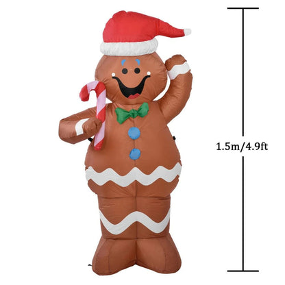 Christmas Inflatables Glowing Snowman Penguins Santa Claus with Built-in LED Decoration for Xmas Party Indoor Outdoor Yard Good Vibrations