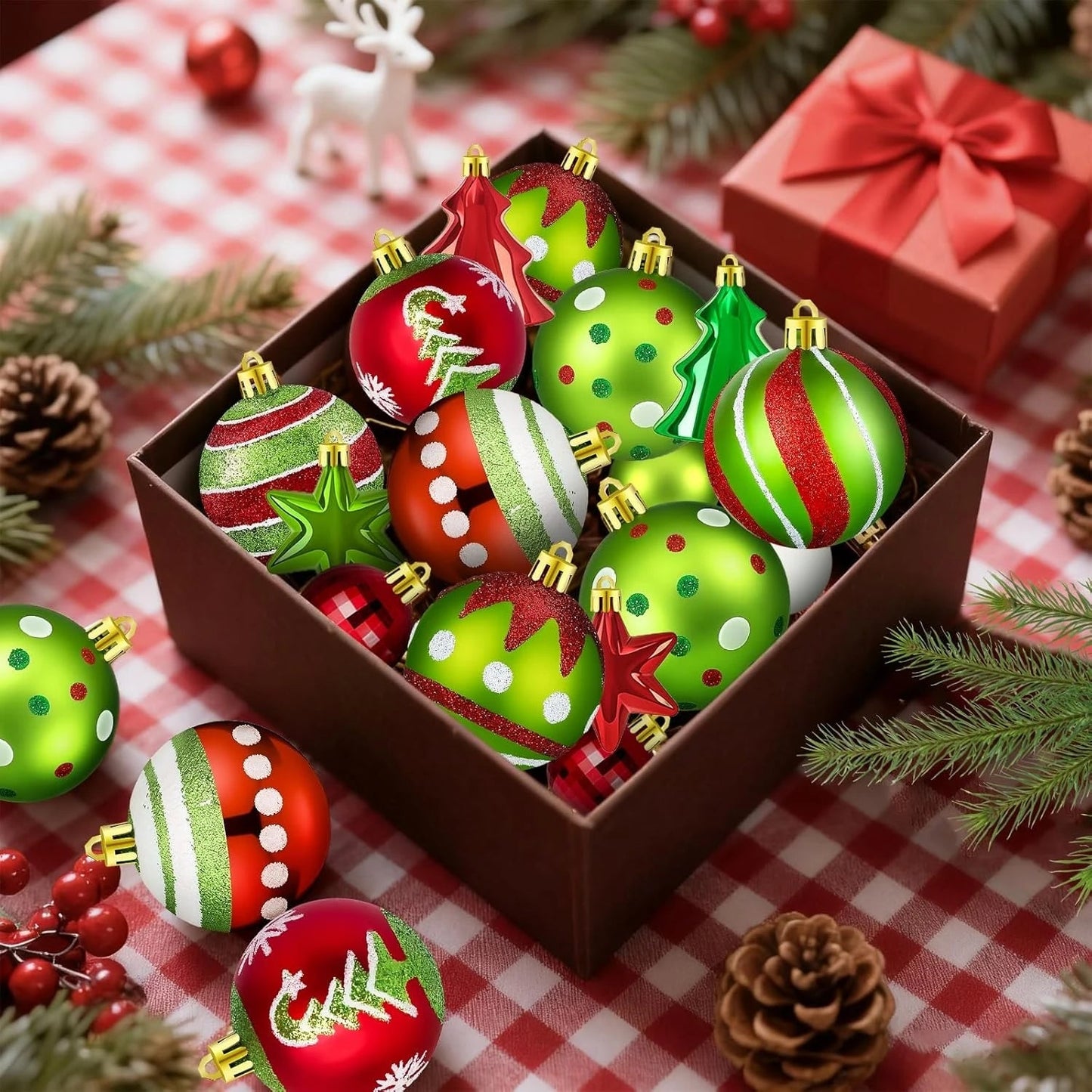 Christmas Ball Decoration Green Monster Xmas Tree Ornament Green Painted Xmas Hanging Tree Pendant New Year Christmas Home Decor Good Vibrations