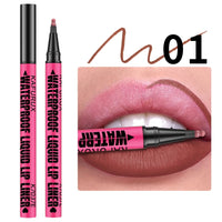 1PC Liquid Matte12-Color Lipliner Pencil Waterproof Plumping Stain Lipstick Natural Lip Liner Outline Lips Contour Makeup Good Vibrations