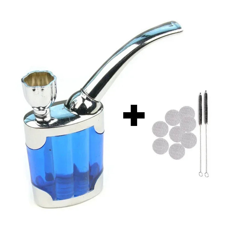 Complete set Cleanable Acrylic Smoking Pipe Fashion Microfilter Tobacco Pipe Circulation Reduce Tar Smoke filter Cigarette Tool Good Vibrations