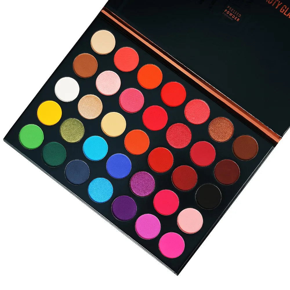 BEAUTY GLAZED Palette Eyeshadow 35 Colors Matte / Shimmer Natural Smokey  Glitter Eyeshadow  Make Up Good Vibrations