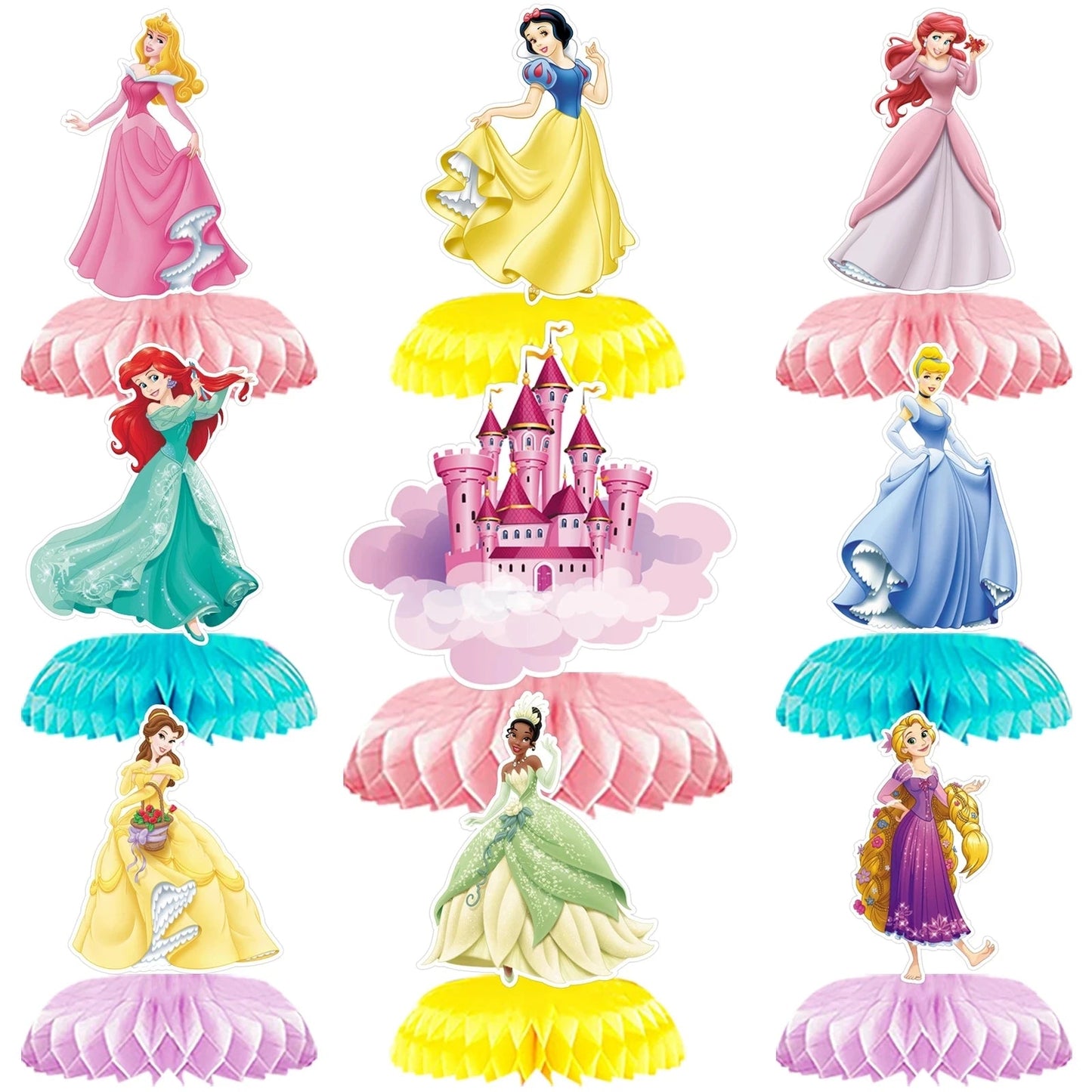 Princess Party Decorations Kids Girls Birthday Supplies Include Paper Cup Plate Napkin Balloon Banner Tablecloth Cake Topper Good Vibrations