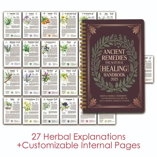 Natural Remedies Handbook with Ancient Cures for Family Health PP Cover Waterproof Notebook for Home Office Travel Gift Good Vibrations