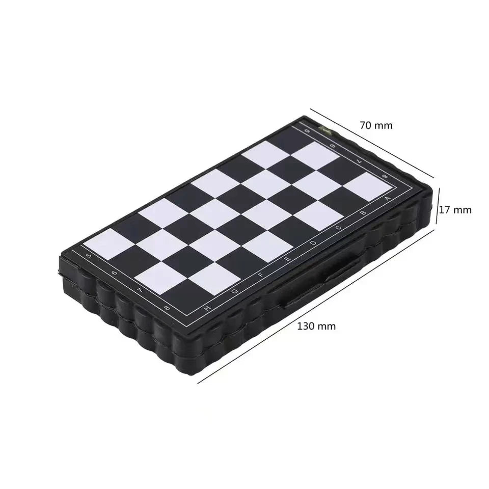 Mini Magnetic  Chess Set  Folding Magnetic Plastic Chessboard Board Game Portable Kid Toy Portable Outdoor Good Vibrations