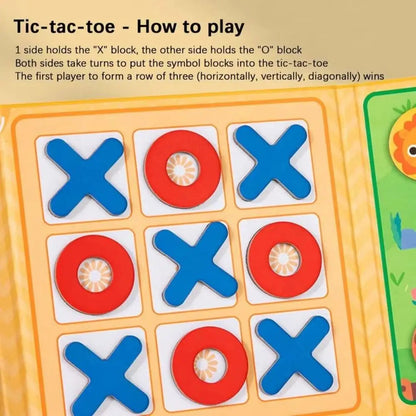 Toy Book Magnetic Chess Game Clip Design Puzzle Children's Magnetic Tic Tac Toe Interactive Multiplayer Good Vibrations