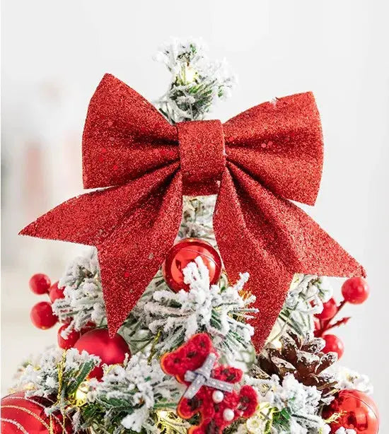 45CM Mini Christmas Tree Desktop Decorations with LED Lights Xmas New Year 2024 Ornaments Home Office Party Decors Festival Gift Good Vibrations