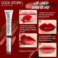 coolstory9 color tearing lip glaze matte long lasting color retention peelable lip liner lipstick non-stick cup lip color Good Vibrations