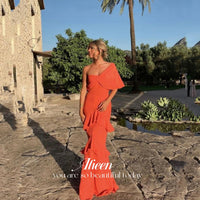 Bridesmaid Elegant Party Dresses for Women Luxury Evening Dresses customized One Shoulder Sleeve Gala Dress Woman Mermaid Prom Good Vibrations
