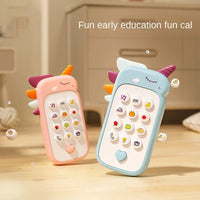 Baby Phone Toy Music Sound Telephone Sleeping Toys With Teether Simulation Phone Kids Infant Early Educational Toy Kids Gifts Good Vibrations