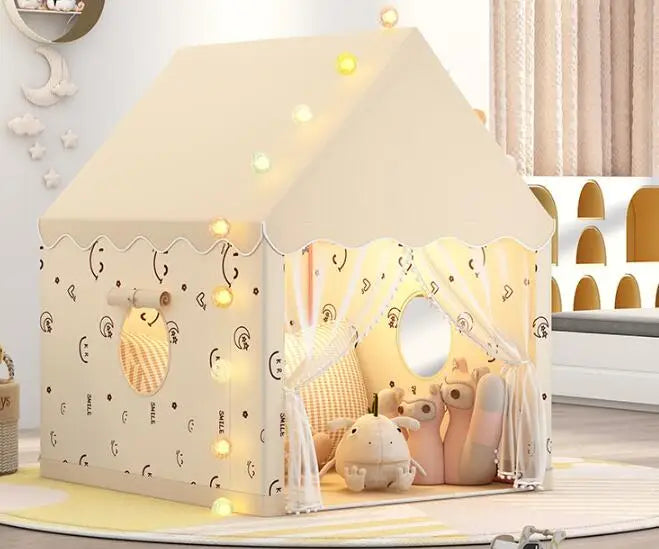 Children Play Tent Princess Castle House Child Room Cartoon Indoor Outdoor Playhouse Folding Decor Tent Toy Christmas Gift Girls Good Vibrations
