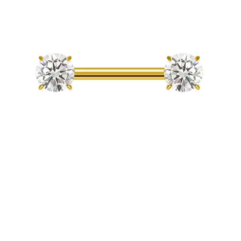 ASTM F136 Titanium PIERC Barbell Ring Nipple Ring Barbell CZ 16/14/12mm Ear Bar Piercing Bar Barbells Nipple Piercing Jewelry Good Vibrations