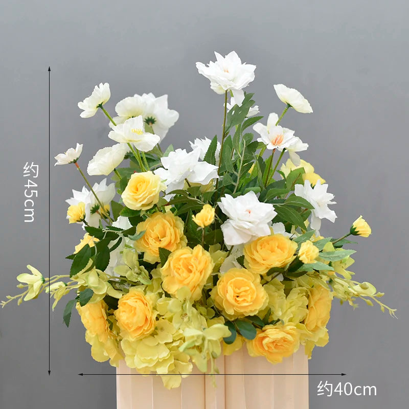Artificial Flowers Wedding Decoration Welcome Background Floral Art Hanging Flower Row Photo Props Road Leading Flower Ball Chic Good Vibrations