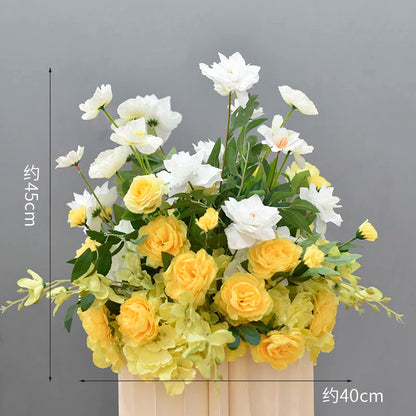 Artificial Flowers Wedding Decoration Welcome Background Floral Art Hanging Flower Row Photo Props Road Leading Flower Ball Chic Good Vibrations