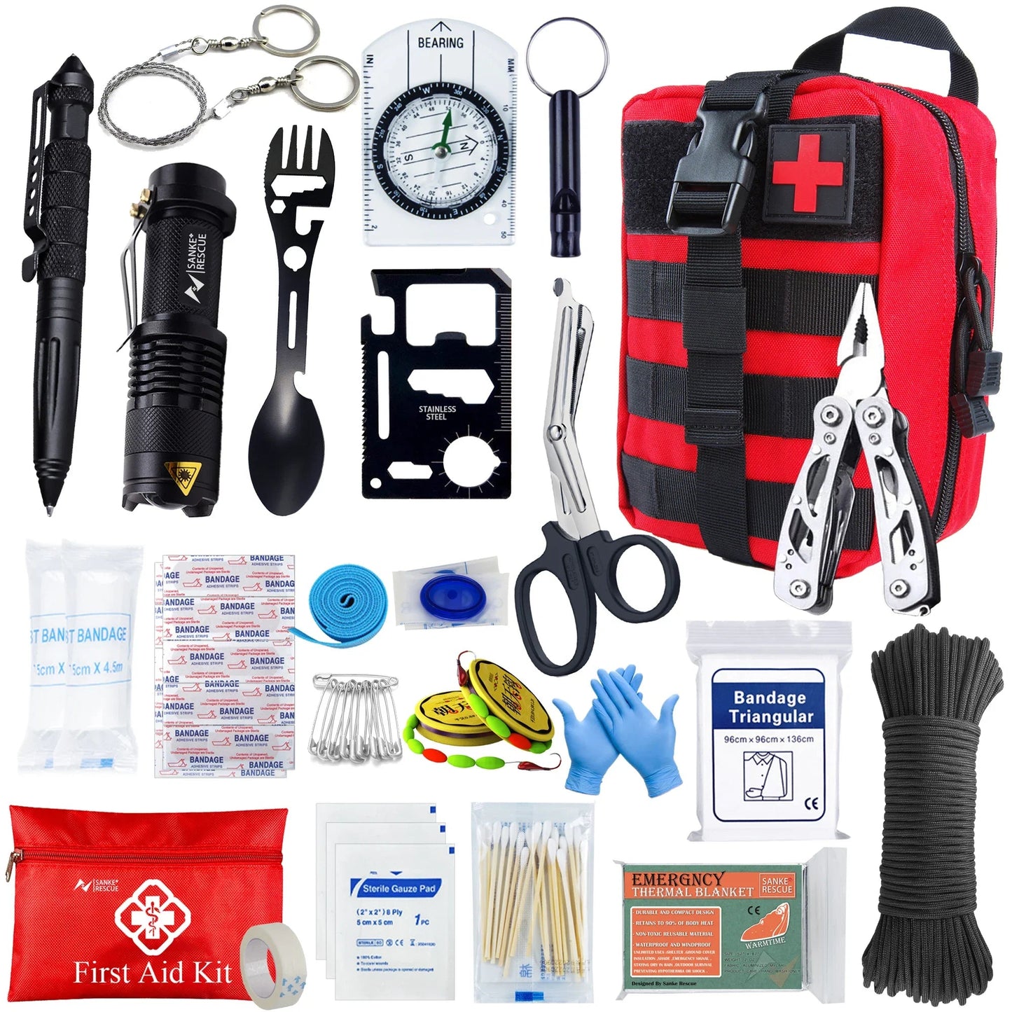Survival First Aid Kit Survival Full Set Molle Outdoor Gear Emergency Kits Trauma Bag Camping Hiking IFAK Adventures Bag Good Vibrations