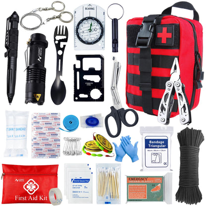 Survival First Aid Kit Survival Full Set Molle Outdoor Gear Emergency Kits Trauma Bag Camping Hiking IFAK Adventures Bag Good Vibrations