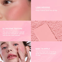 USHAS Blush Plate, 2-Color Optional, Long-lasting Waterproof, Silky and Delicate, Natural Makeup Effect, 3-in-1 Multi-Purpose Good Vibrations