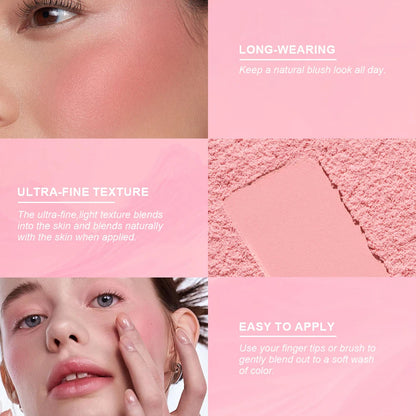 USHAS Blush Plate, 2-Color Optional, Long-lasting Waterproof, Silky and Delicate, Natural Makeup Effect, 3-in-1 Multi-Purpose Good Vibrations