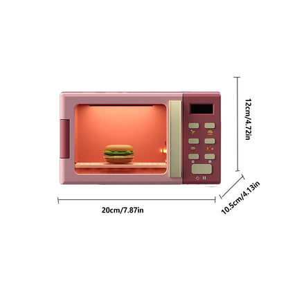 Toy Microwave Oven Playset with Light and Sound, Toy kitchen Appliances for Kids, Play kitchen accessories and Toy Food for Kids Good Vibrations