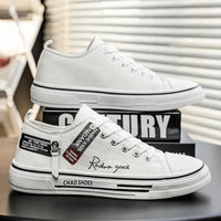 Fashion Outdoor High Quality Sneakers Comfortable Low-Top Men Tennis Shoes Men's Canvas Shoes Summer Breathable Men Casual Shoes Good Vibrations