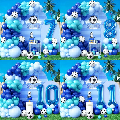 6th/7th/8th/9th/10th/11th Birthday Soccer Party Decoration for Boys, Soccer Birthday Balloons Arch with Royal Blue Teal Light Bl Good Vibrations