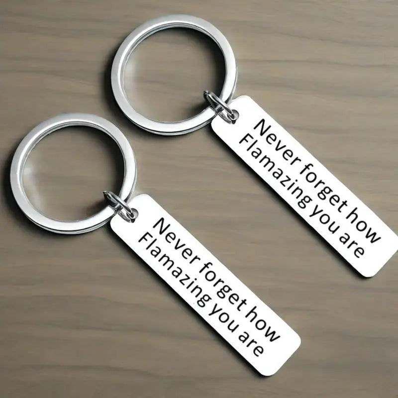 Personalized Engraved Keychain - Custom Name Initials Metal Key Ring - Perfect Daily Accessory & Birthday Christmas Gift Good Vibrations