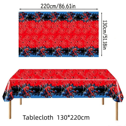 Cartoon Spider Theme Party Decor Tablecloth Party Supplies Table Cover Supers Heros Boys Favor Baby Shower Birthday Party Gifts Good Vibrations