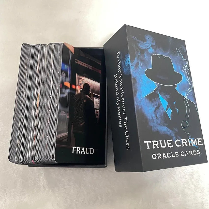 12x7cm True Crime Oracle Deck 80-cards, Divination Taro in Box Card Games Good Vibrations