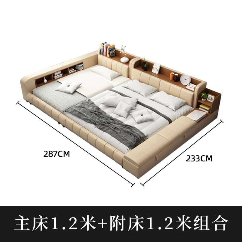 Headboards Double Bed Waterproof Minimalist Multifunctional Luxury Bed Japanese Nightstands Mobili Per La Casa Bedroom Furniture Good Vibrations