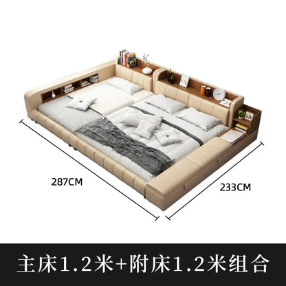 Headboards Double Bed Waterproof Minimalist Multifunctional Luxury Bed Japanese Nightstands Mobili Per La Casa Bedroom Furniture Good Vibrations
