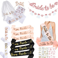 Hen Party Supplies Set Bride To Be Sash Bridal Veil Headband Tiara Tattoos Bridal Shower Wedding Decoration Bachelorette Favors Good Vibrations