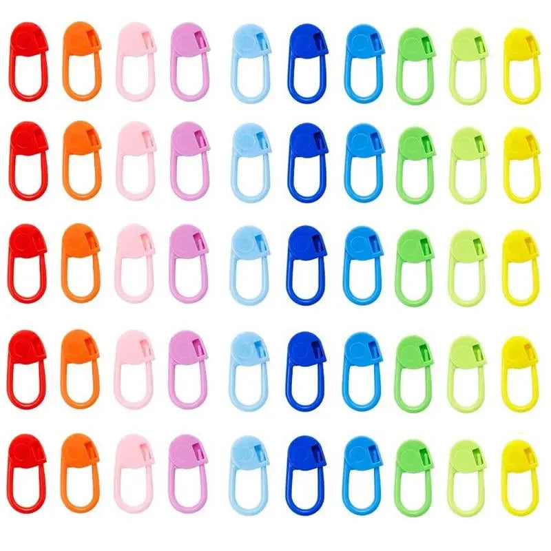 100-1000pcs Mix Color Plastic Resin Small Clip Locking Stitch Markers Crochet Latch Knitting Tools Needle Clip Hook Sewing Tool Good Vibrations