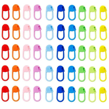 100-1000pcs Mix Color Plastic Resin Small Clip Locking Stitch Markers Crochet Latch Knitting Tools Needle Clip Hook Sewing Tool Good Vibrations